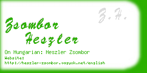 zsombor heszler business card